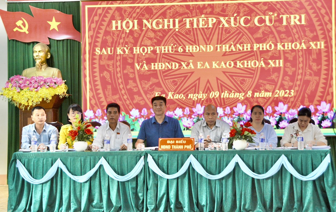 Hội nghị tiếp xúc cử tri sau kỳ họp thứ 6, HĐND thành phố Buôn Ma Thuột khóa XII, nhiệm kỳ 2021 - 2026